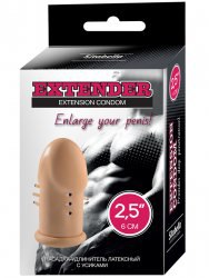 Насадка-удлинитель Sitabella Extender Extension Condom 2,5 с усиками – телесная