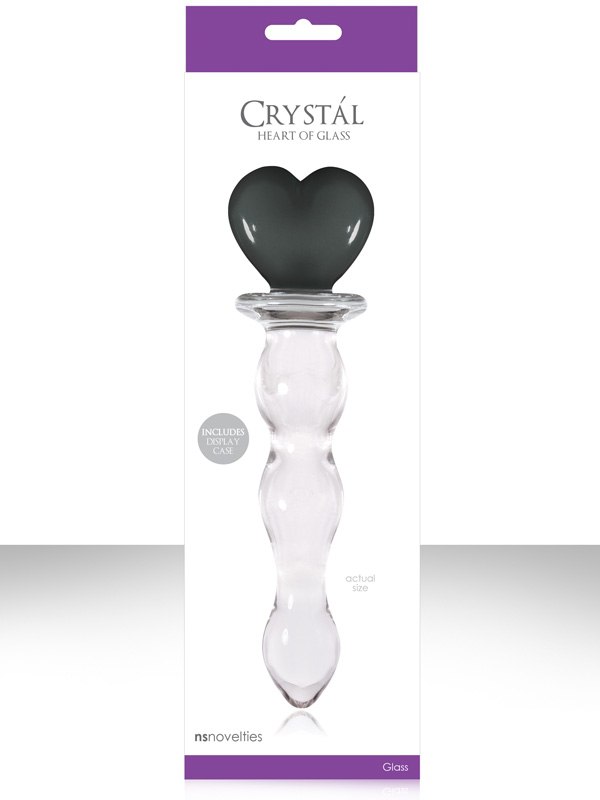 Заднепроходный катализатор из стекла Crystal Heart of Glass - Charcoal