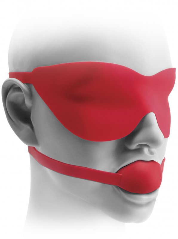 Кляп и маска на глаза Fetish Fantasy Elite - Red
