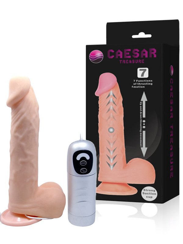 Могучий фаллоимитатор на присоске с функцией вибрации VIBRATING REALISTIC COCK