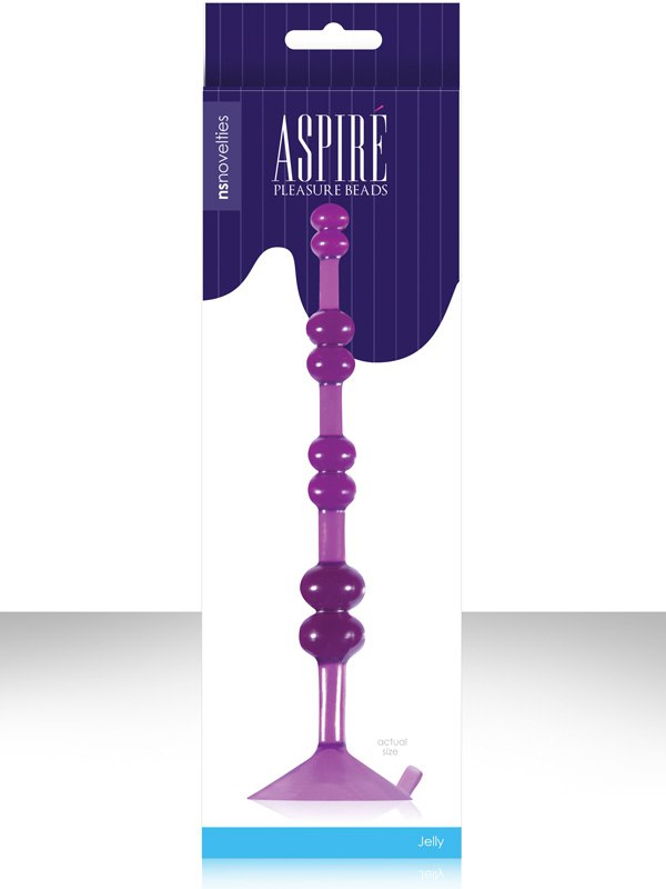 Заднепроходная елочка на присоске Aspire Pleasure Beads - Purple