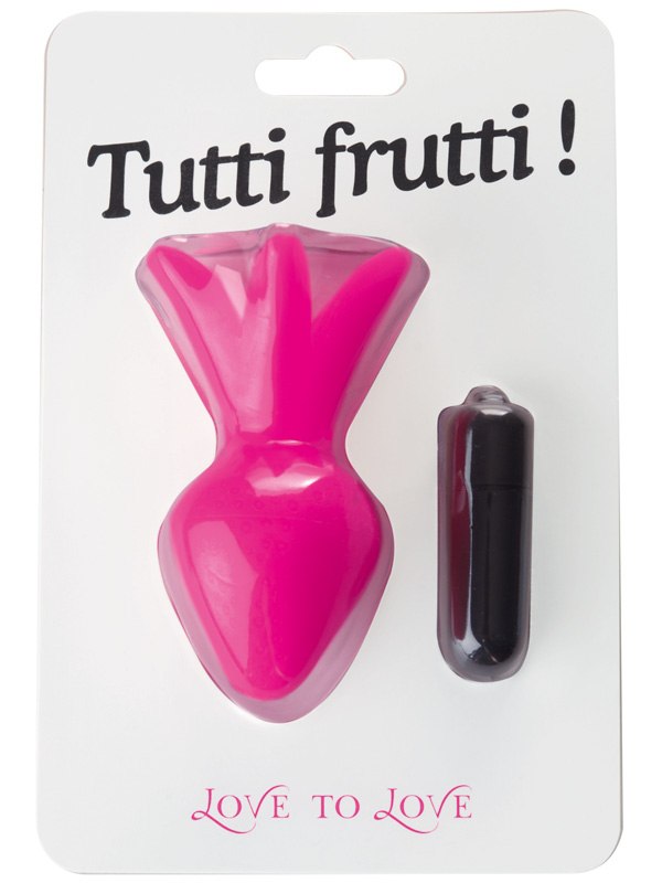Заднепроходная пробка в виде клубнички с вибрацией Tutti Frutti