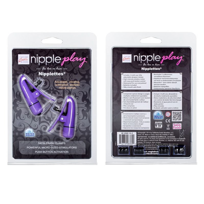 Виброзажимы для сосков Nipple Play® Nipplettes® Pink SE-2589-04-2 - California Exotic Novelties - Зажимы для сосков - Купить
