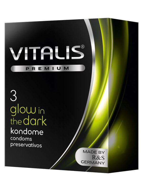 Презервативы Vitalis №3 Glow in the dark светящиеся в мгле