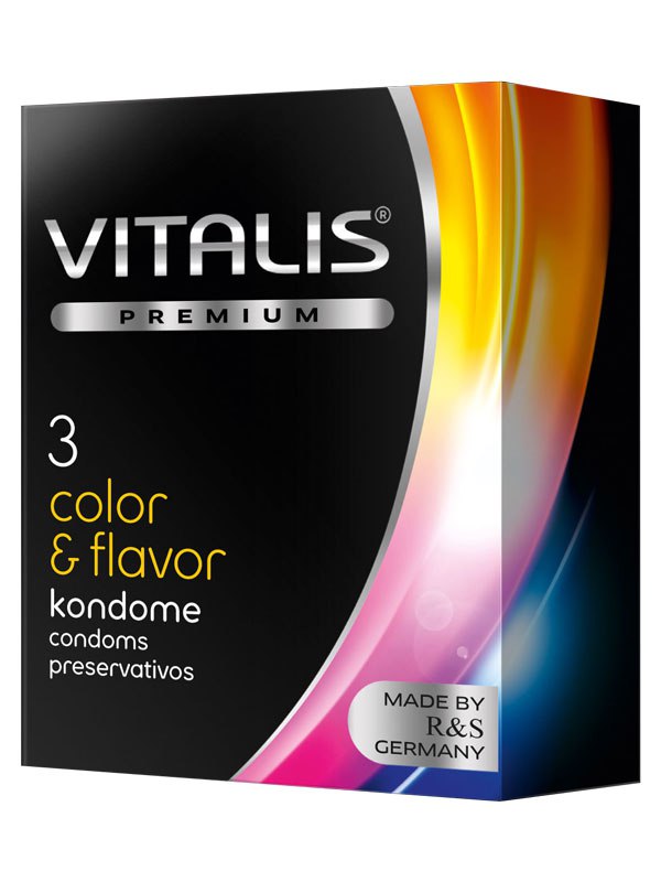 Презервативы Vitalis №3 Color Flavor ароматизированные