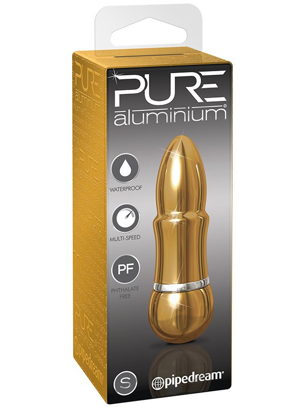 Pipedream Вибромассажер Pure Aluminium Small Gold – золотистый