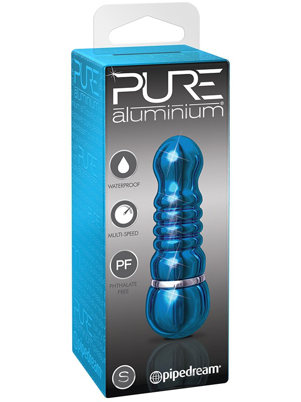 Pipedream Вибромассажер Pure Aluminium Small Blue – синий