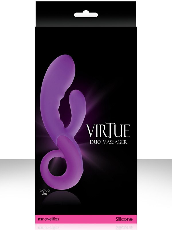 Перезаряжаемы двойной вибромассажер Virtue Duo - Purple