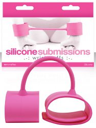 Наручники силиконовые Silicone Submissions Wrist Cuffs – розовые