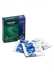 Презервативы Sitabella Light с продлевающим эффектом точечные - 3 шт