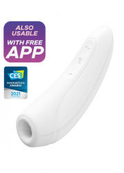 Satisfyer Curvy 1+ Белый Вакуумный стимулятор с возможностью управления через приложение