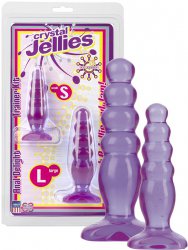 Набор анальных пробок Crystal Jellies 2х Trainer Kit – фиолетовый