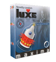 Презерватив Luxe «Королевский экспресс» со стимулирующими усиками и шариками - 1 шт