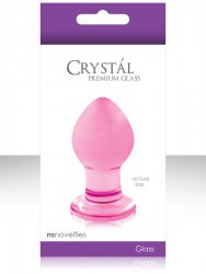 Малая анальная пробка Crystal Premium Glass - Pink