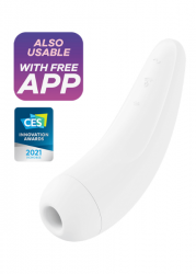 Satisfyer Curvy 2+ Белый Вакуумный стимулятор с возможностью управления через приложение