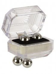 Вагинальные шарики  Silver Balls в подарочной коробке – серебристые