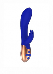 Вибромассажер кролик с вибрацией и функцией нагрева Opulent (синий)