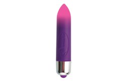 Фиолетовая вибропуля Rock-Off Colour Me Orgasmic. 7 режимов вибрации, ABS-пластик, 8 см