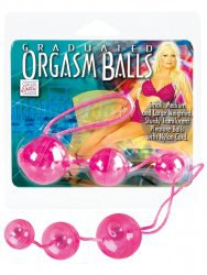 Три вагинальных шарика Graduated Orgasm Balls – розовый