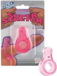Эрекционное кольцо Super Stretch Bump со стимулятором клитора – розовый