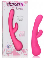 Вибромассажер Impress Tongue со стимуляцией клитора – розовый