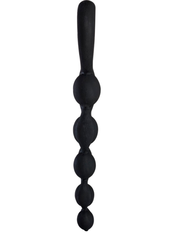 Элегантная анальная цепочка Fun Factory Bendybeads, 5 бусин, 26,3 см, черная