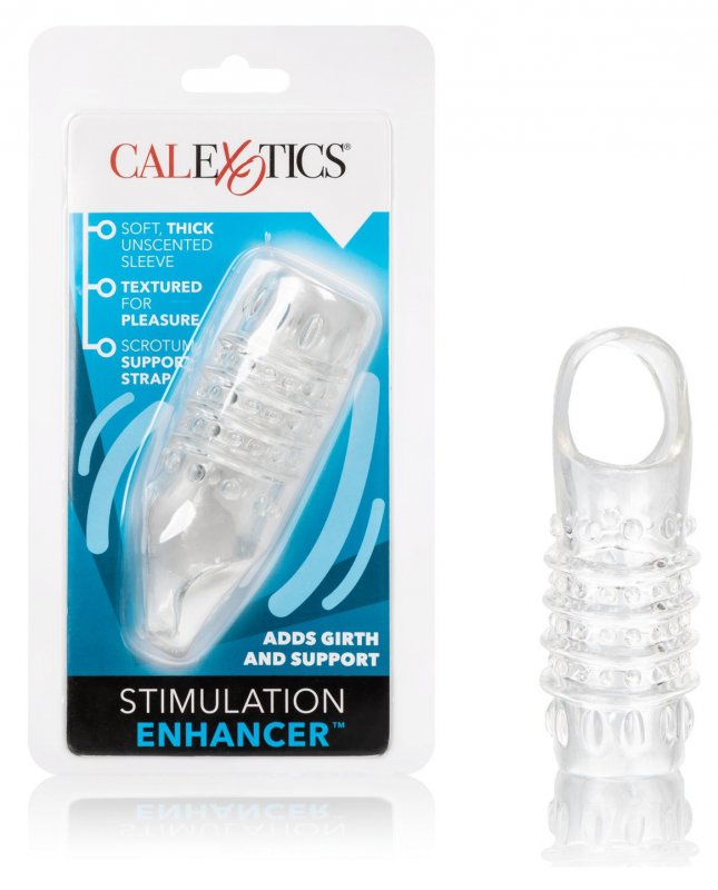 Насадка с петлёй для мошонки Calexotics Stimulation Enhancer - прозрачный