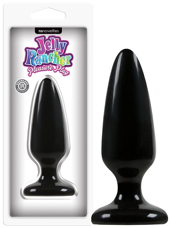 Анальная пробка Jelly Rancher Pleasure Plug - Medium средняя – черный