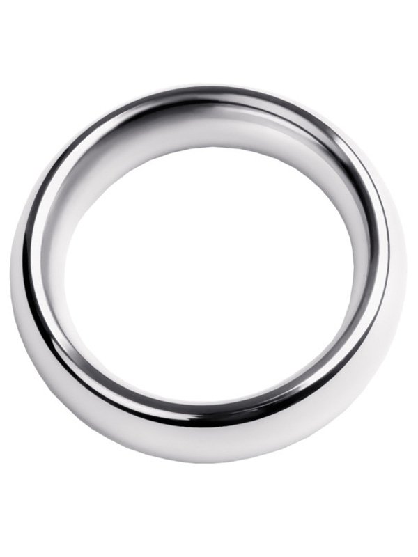 Кольцо металлическое на пенис Toyfa Metal – серебристый, M