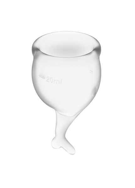 Набор менструальных чаш Satisfyer Feel secure Menstrual Cup (Transparent) и Лубрикант на водной основе JO H2O Original – 30 мл фото