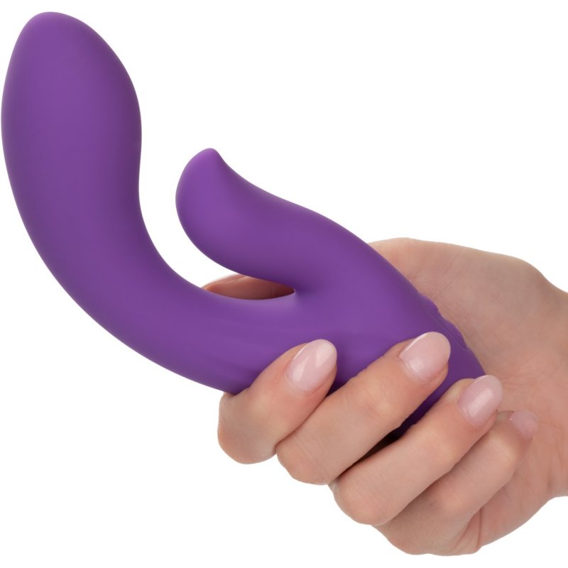 Вибратор-кролик Stella Liquid Silicone Dual Pleaser California Exotic Novelties SE-4368-35-3, цвет фиолетовый - фото 2