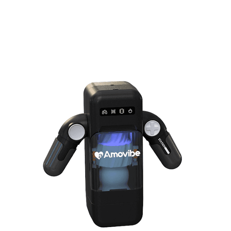 Инновационный робот-мастурбатор Game Cup, черный, Amovibe
