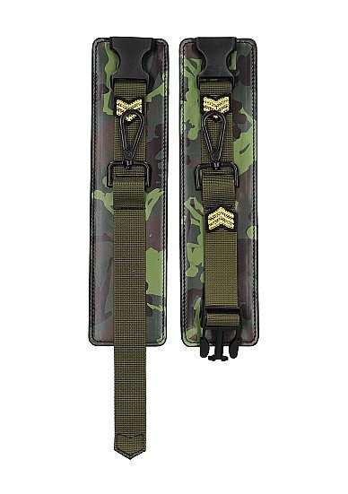 Наручники Wrist Cuffs - Army Theme Shots toys OU549GRN, цвет зеленый - фото 2