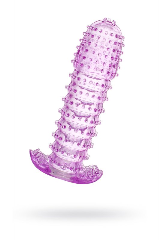 Toyfa Рельефная увеличивающая насадка на пенис TOYFA - фиолетовый