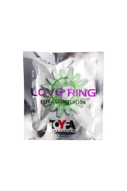 Эластичное эрекционное кольцо TOYFA Love Ring - зеленый
