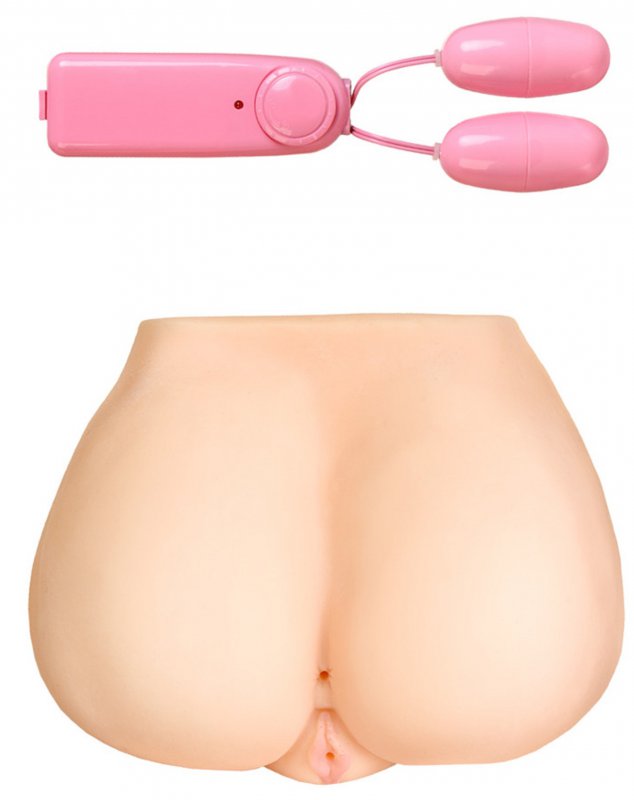 Toyfa Реалистичный мастурбатор вагина и анус TOYFA Juicy Pussy Monique с вибрацией - телесный