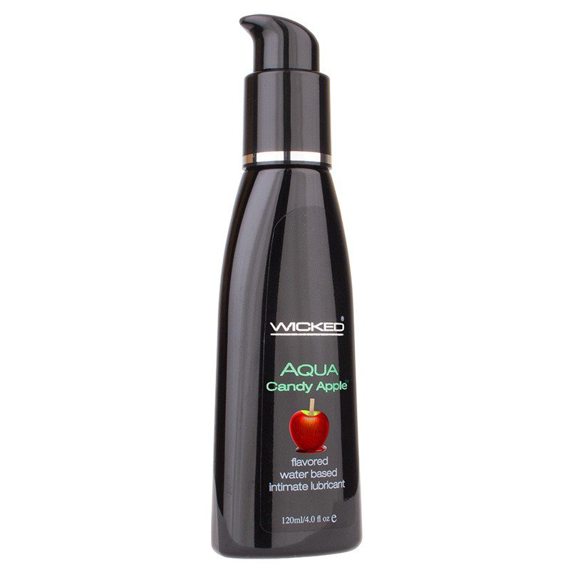 Съедобный лубрикант со вкусом сахарного яблока Wicked Aqua Candy Apple - 120 мл
