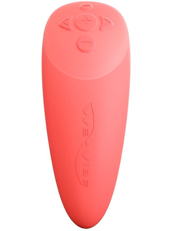 Вибратор для пар We-Vibe Chorus, с пультом Д/У, 7,8 см, коралловый
