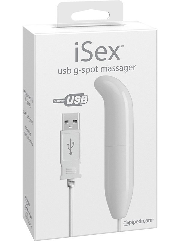 Вибромассажер G-точки iSex с USB-питанием – белый