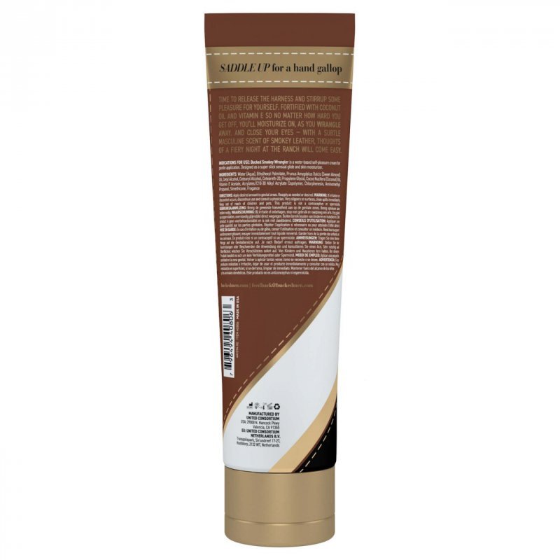 Мастурбатор Self Lubrication Easy Grip Masturbator XL Oral - Flesh и Ароматизированный косметический крем для мастурбации Bucked Smokey Wrangler - 120 мл. фото