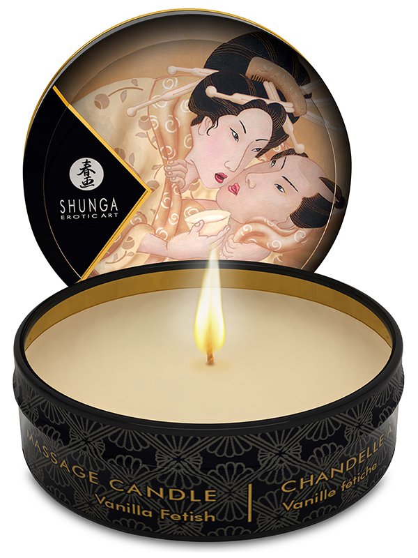 Shunga Erotic Art Массажное арома масло в виде свечи Vanilla Fetish Ванильный фетиш – 30 мл