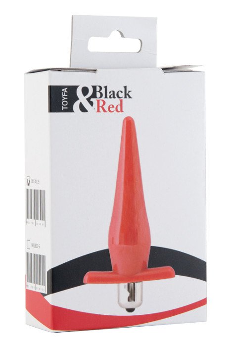 Анальная вибровтулка TOYFA Black&Red - красный