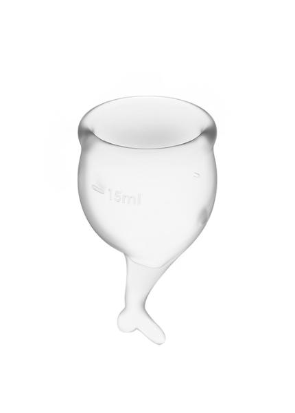 Набор менструальных чаш Satisfyer Feel secure Menstrual Cup (Transparent) и Лубрикант на водной основе JO H2O Original – 30 мл фото