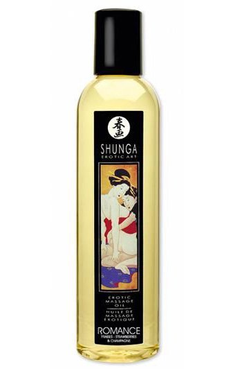 Shunga Erotic Art Эротическое массажное масло Romance (Strawberries & Champagne) - 250 мл