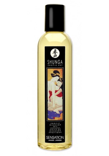 Shunga Erotic Art Эротическое массажное масло Sensation (Lavender) - 250 мл