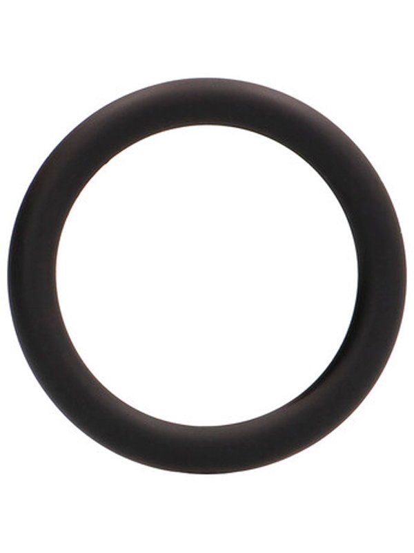Гладкое эрекционное кольцо Round Cockring, диаметр 3,1 см, силикон, черный
