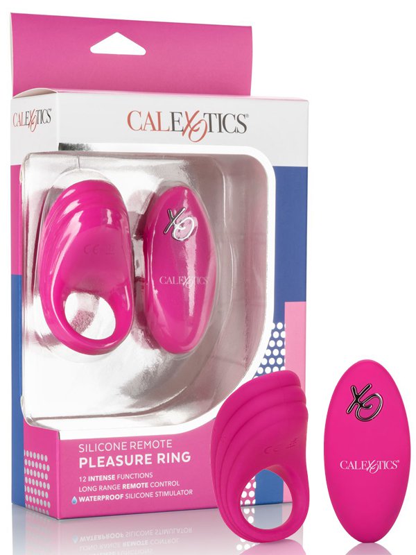 California Exotic Novelties Эрекционное виброкольцо Remote Pleasure Ring с беспроводным пультом – розовый