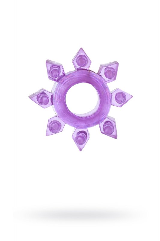 Эрекционное кольцо TOYFA в форме снежинки - фиолетовый