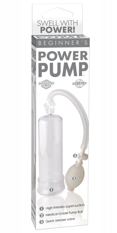 Pipedream Вакуумная помпа-массажёр в медицинском стиле Pipedream Beginner's Power Pump – прозрачный
