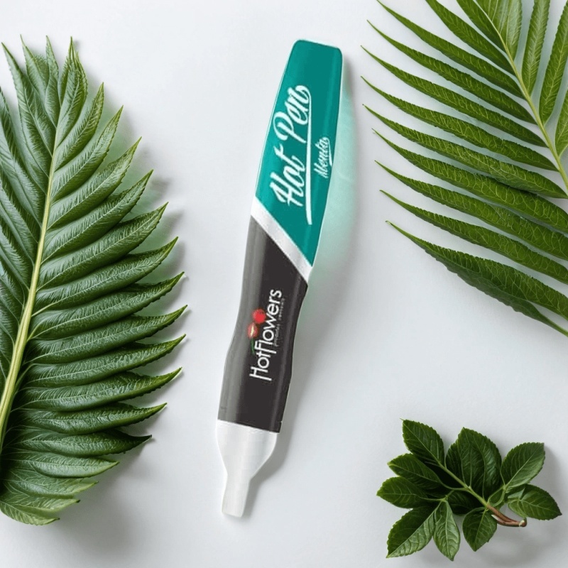 Вкусовая ручка для рисования на теле Hot Flowers Hot Pen со вкусом мяты, 35 мл